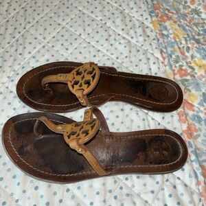 Tory Burch Miller Leather Bottom Sandals
